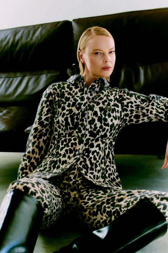 CMLEORA - DENIMSKJORTE I LEOPARD