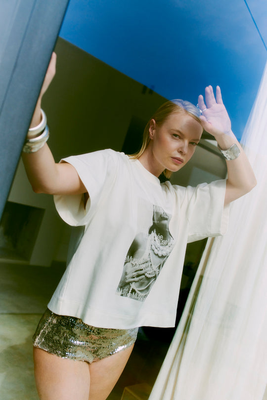 CMMUSE - T-SHIRT I RÅHVID