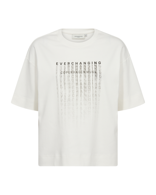 CMMUSE - T-SHIRT I RÅHVID