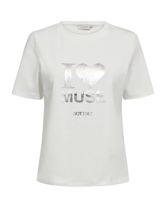 CMMUSE - T-SHIRT I RÅHVID