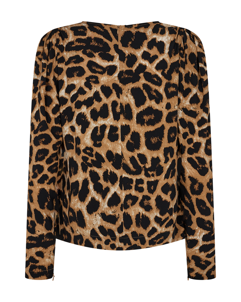 CMMERRY - BLUSE MED PRINT I BEIGE