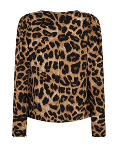 CMMERRY - BLUSE MED PRINT I BEIGE