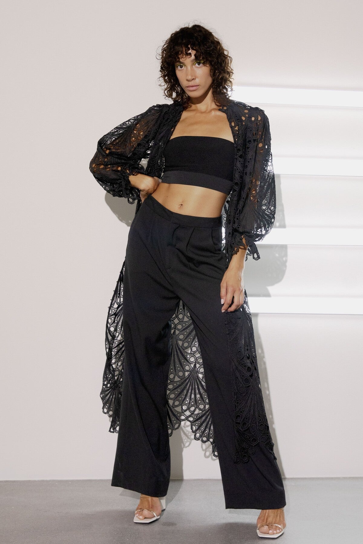 CMMOONLIGHT - KAFTAN KJOLE I SORT