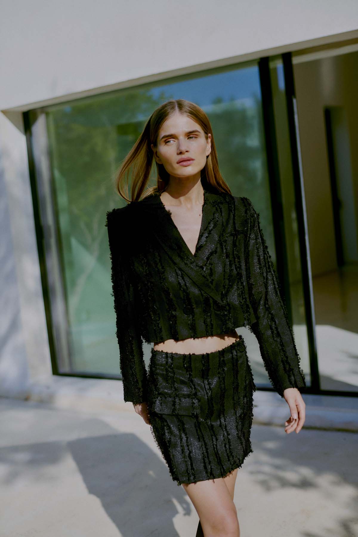 CMJANEY - KORT BLAZER I SORT