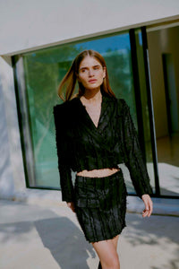 CMJANEY - KORT BLAZER I SORT