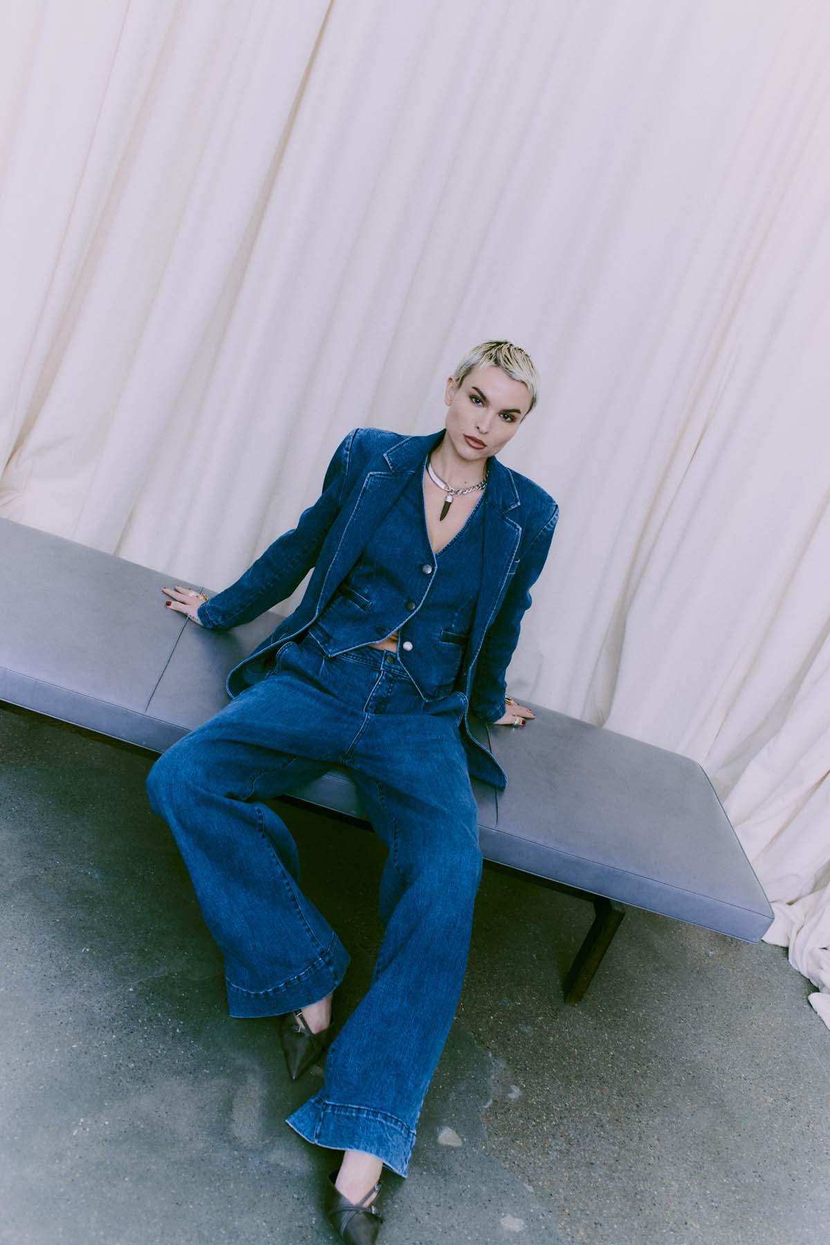CMJEAN - DENIMBLAZER I BLÅ