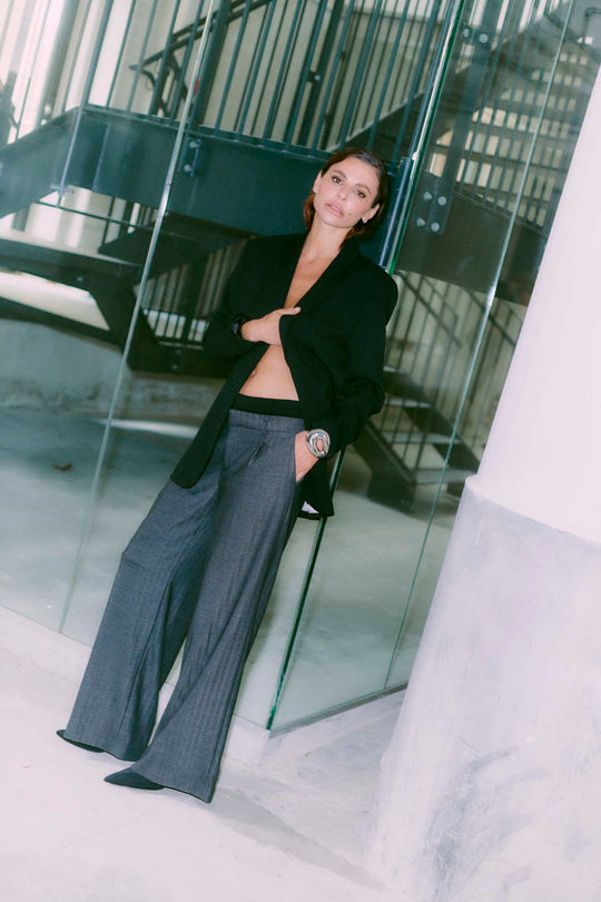 CMTAILOR - BUKSER I GRÅ OG SORT