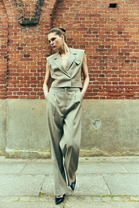 CMTAILOR - KORT VEST I BEIGE