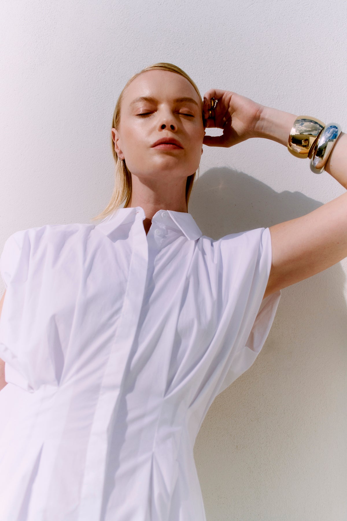 CMSHIRLEY - KORT SKJORTEKJOLE I HVID