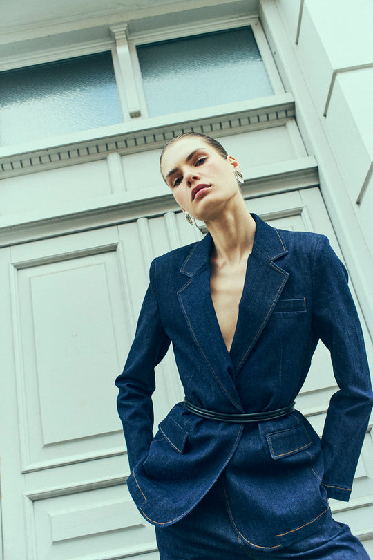 CMJEAN - DENIM BLAZER I BLÅ