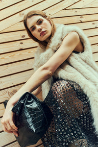 CMPLUSHY - FAUX FUR VEST I BEIGE