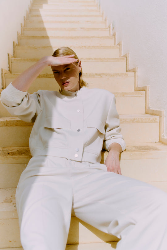 CMTAILOR - BOMBERJAKKE I RÅHVID