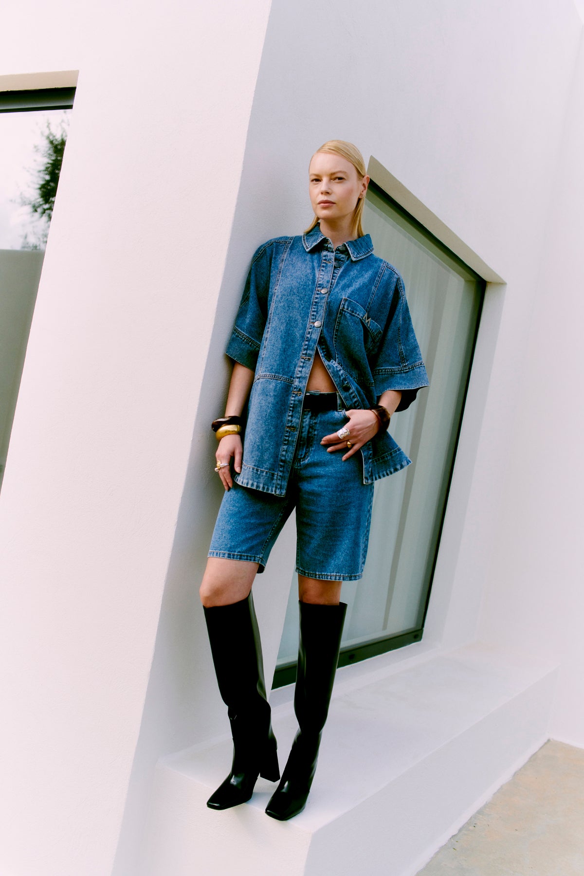CMJEYCCE - DENIM SKJORTE I BLÅ