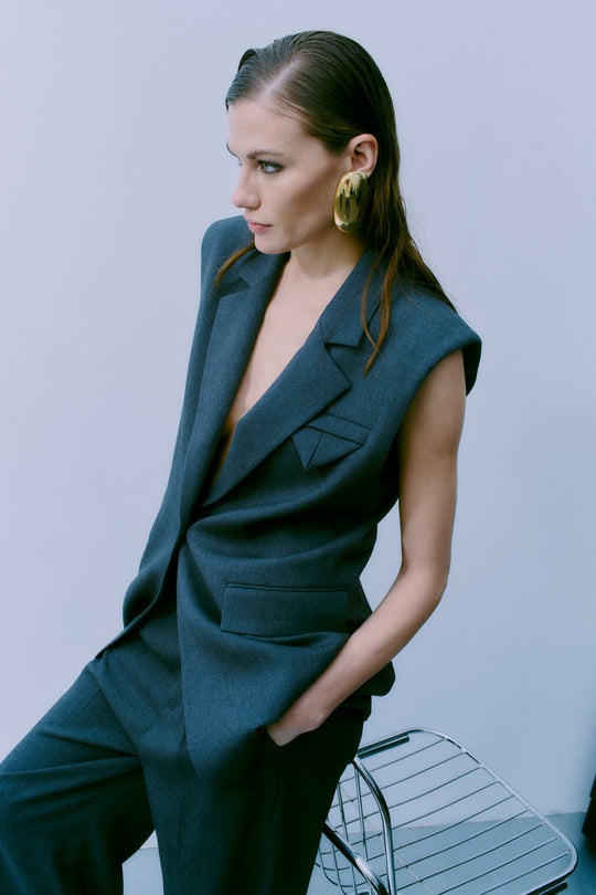 CMTAILOR - VEST I GRÅ