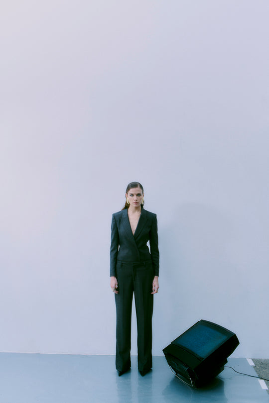 CMTAILOR - BUKSER I GRÅ OG SORT