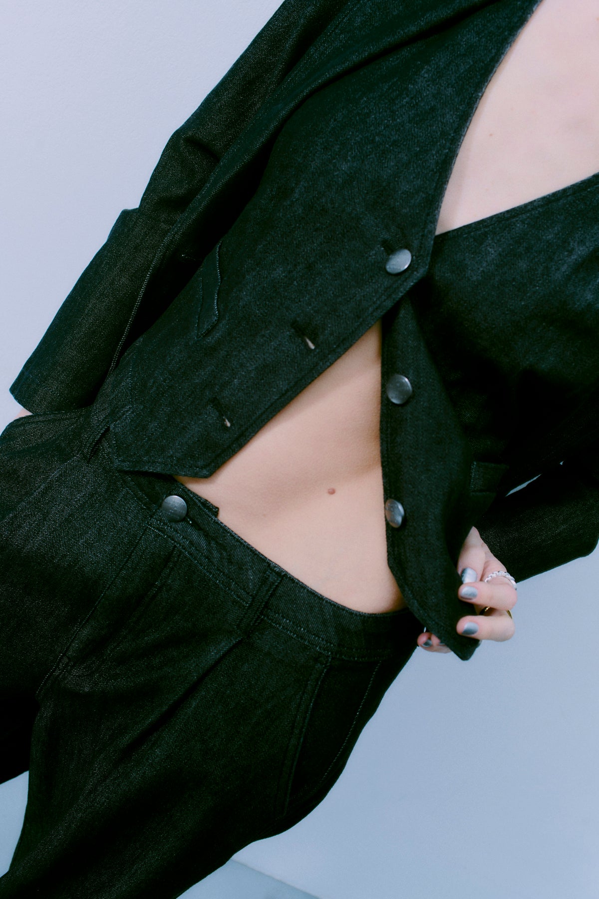 CMJEAN - DENIMBLAZER I SORT