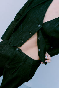 CMJEAN - DENIMBLAZER I SORT