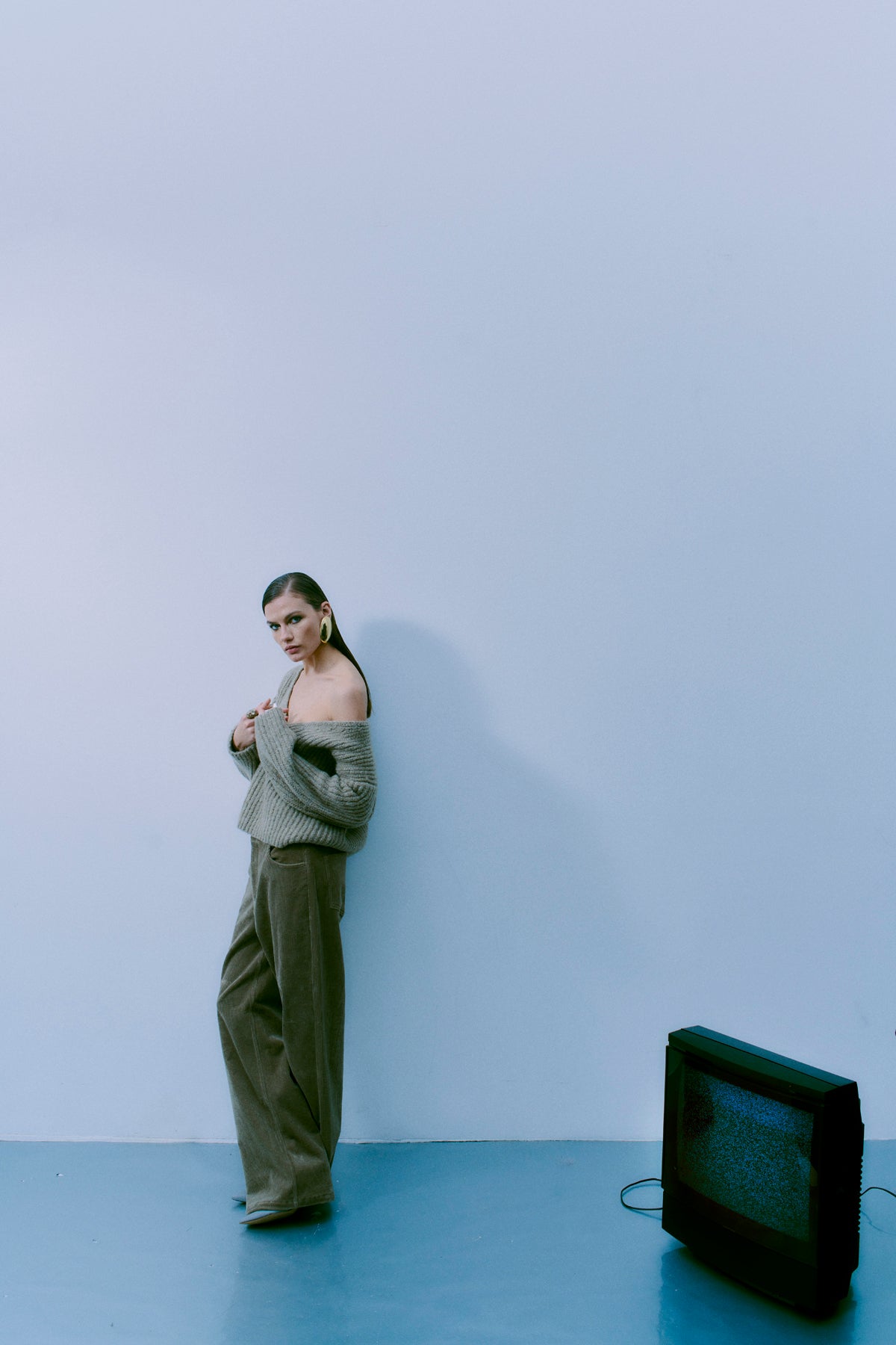 CMANDREA - RIBSTRIKKET PULLOVER I BEIGE