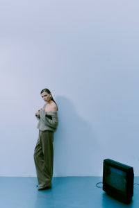 CMANDREA - RIBSTRIKKET PULLOVER I BEIGE