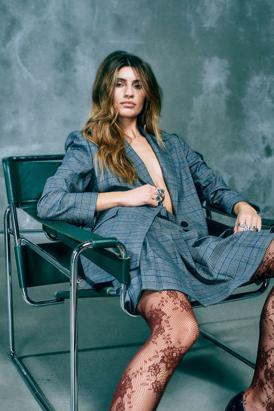 CMTAILOR - TERNET BLAZER I SORT OG BLÅ