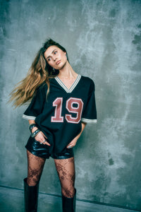CMADIA - OVERSIZE T-SHIRT MED PRINT I SORT