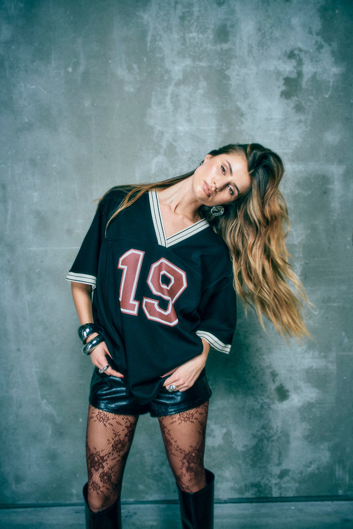 CMADIA - OVERSIZE T-SHIRT MED PRINT I SORT