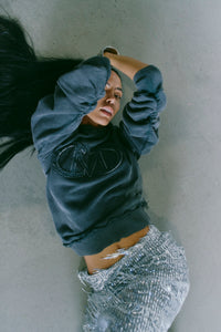 CMROCO – SWEATSHIRT MED LOGODETALJE I GRÅ