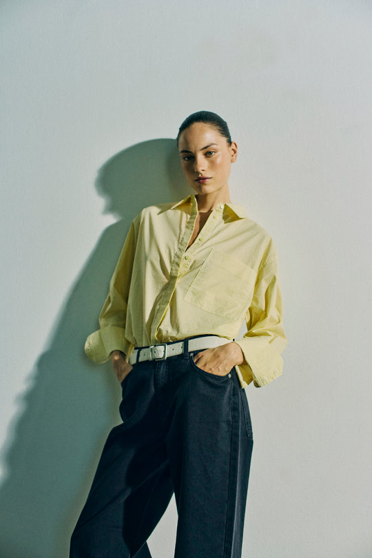 CMBLAIRE - OVERSIZED SKJORTE I GUL