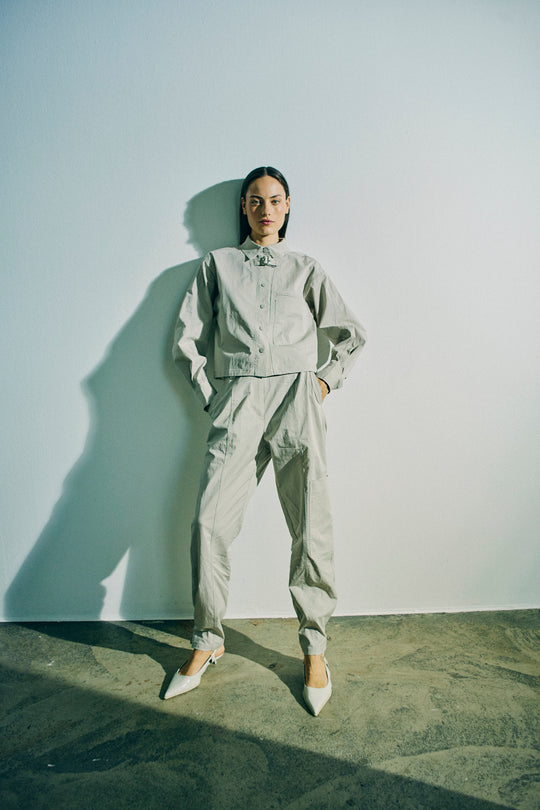 CMLUCY - HØJTALJEDE BUKSER I BEIGE