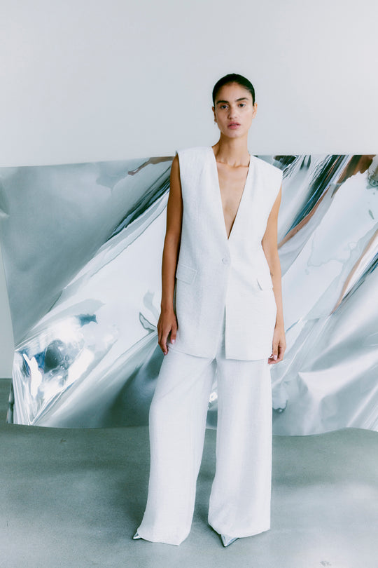 CMBRIE - LANG VEST I RÅHVID