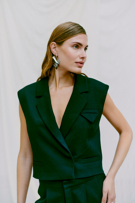 CMTAILOR - KORT VEST I SORT