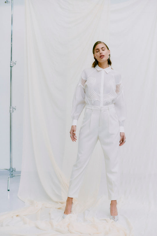 CMTAILOR - ANKELBUKSER I RÅHVID