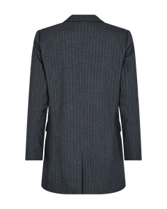 CMTAILOR - LANG PINSTRIPE BLAZER I GRÅ