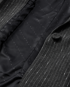 CMTRINA - BLAZER MED SILDEBENSMØNSTER OG NÅLESTRIB I GRÅ