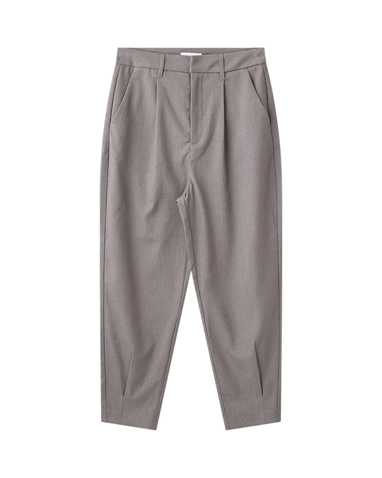 CMTAILOR - HØJTALJEDE ANKELBUKSER I GRÅ