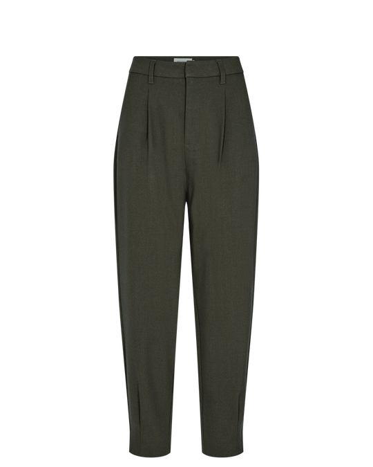 CMTAILOR - HØJTALJEDE ANKELBUKSER I GRØN