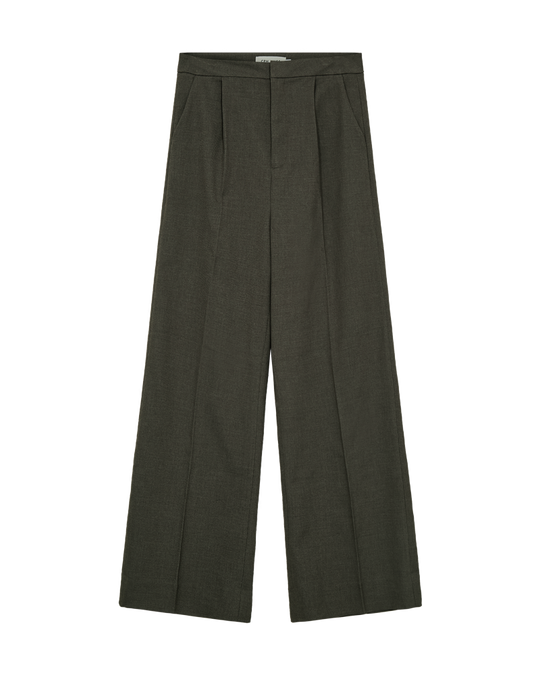 CMTAILOR - HØJTALJEDE BUKSER MED VIDDE I GRØN