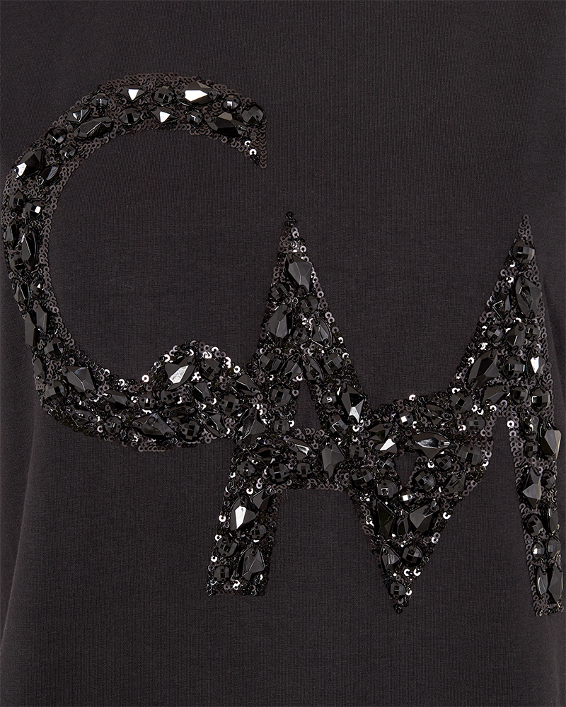 CMVELA - T-SHIRT MED LOGO I SORT