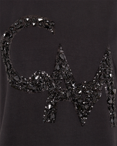 CMVELA - T-SHIRT MED LOGO I SORT