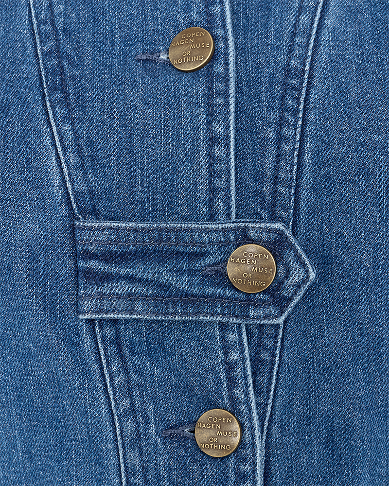 CMTRACY - KJOLE I DENIMKVALITET I BLÅ