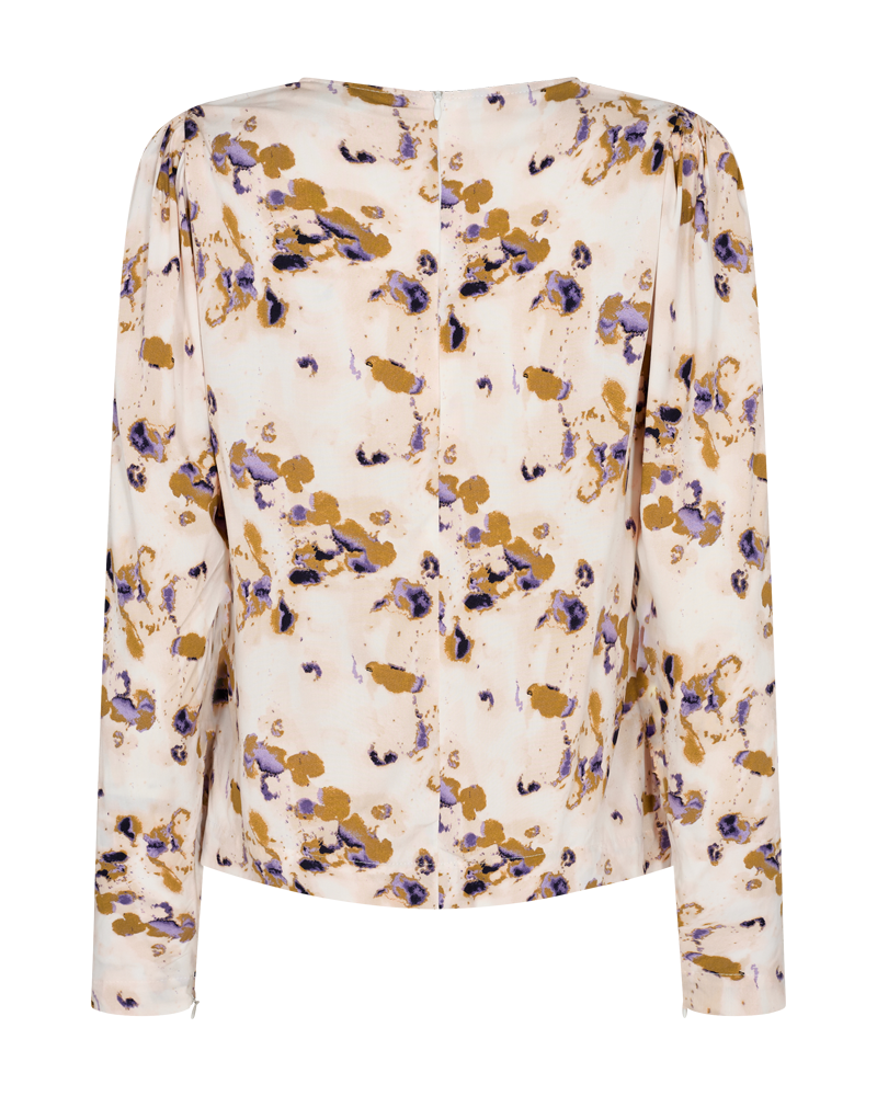 CMMERRY - BLUSE MED PRINT I RÅHVID