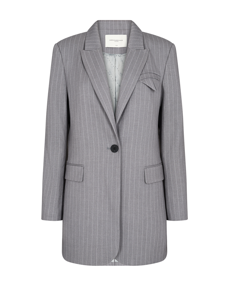 CMTAILOR - LANG BLAZER I GRÅ