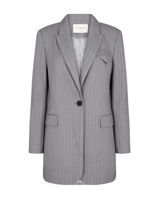 CMTAILOR - LANG BLAZER I GRÅ