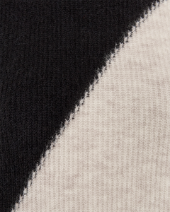 CMIBRA - STRIKKET MONOCHROME PULLOVER I GRÅ