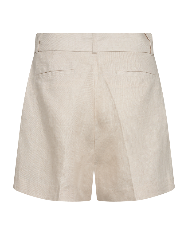 CMNATURE - HØRSHORTS I BEIGE,RÅHVID
