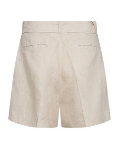 CMNATURE - HØRSHORTS I BEIGE,RÅHVID