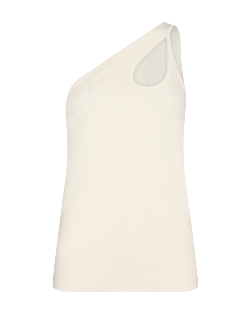 CMSIV - ONE SHOULDER TOP I RÅHVID