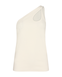 CMSIV - ONE SHOULDER TOP I RÅHVID