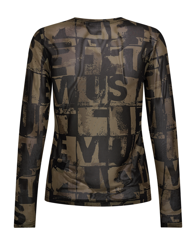 CMCORA - MESH T-SHIRT I KHAKIGRØN