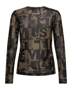 CMCORA - MESH T-SHIRT I KHAKIGRØN